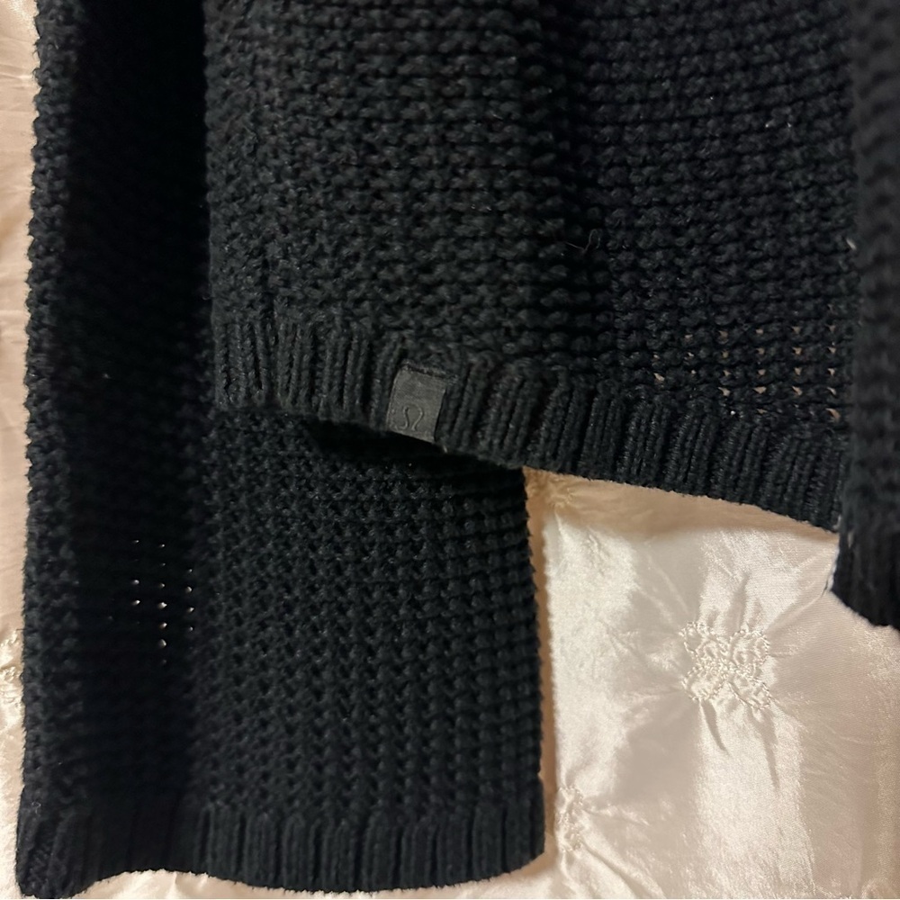 Lululemon Black Easy Embrace Long Sleeve Open Knit Sweater - Picture 8 of 15
